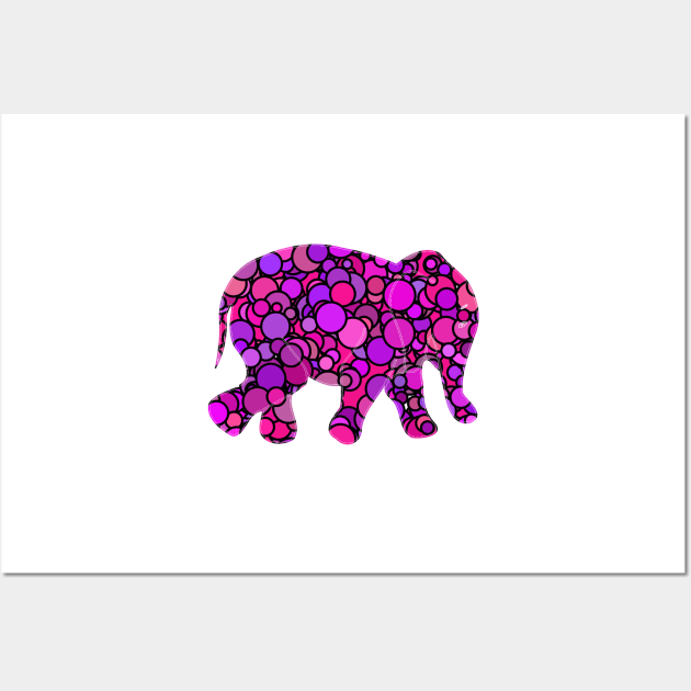 Pink Elephant Wall Art by osnattzadok